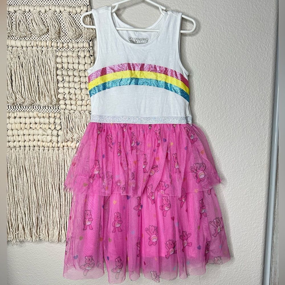 Kids Rainbow Care Bears Tulle Dress Small (6/6x)